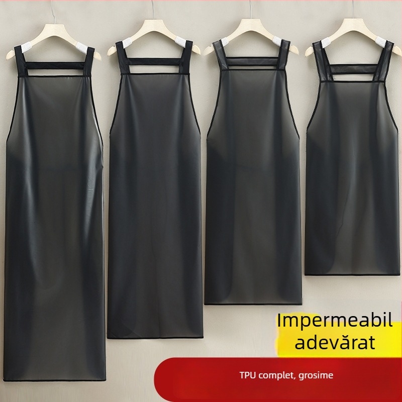 Șorț TPU fără mâneci pentru bucătărie și catering, design modern minimalist
