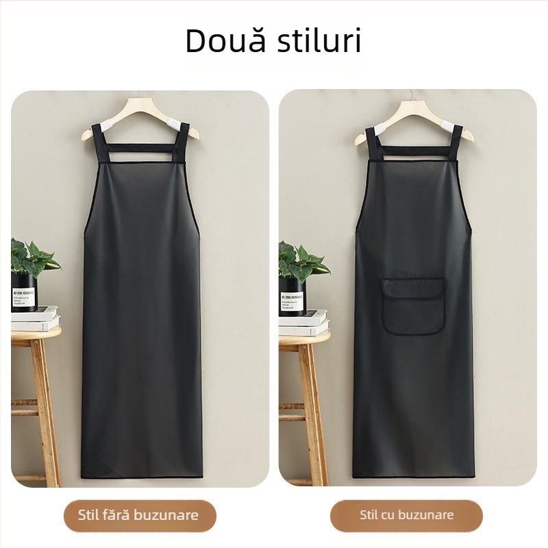 Șorț TPU fără mâneci pentru bucătărie și catering, design modern minimalist