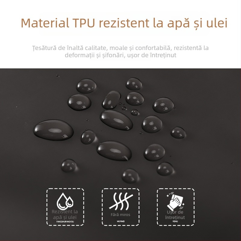 Șorț TPU fără mâneci pentru bucătărie și catering, design modern minimalist