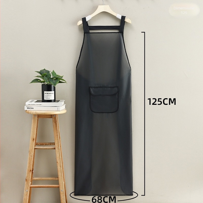 Șorț TPU fără mâneci pentru bucătărie și catering, design modern minimalist