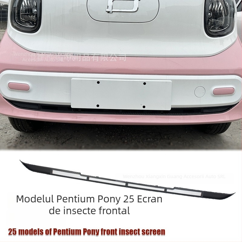 ABS Plasă anti-insecte frontală inferioară pentru 25 de modele Pentium Pony, finisaj carbon