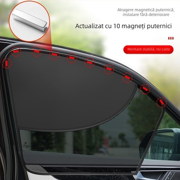 Curtină magnetică de protecție pentru geamul mașinii, din plasă; personalizare disponibilă; imprimare logo; etichetă privată licențiată.
