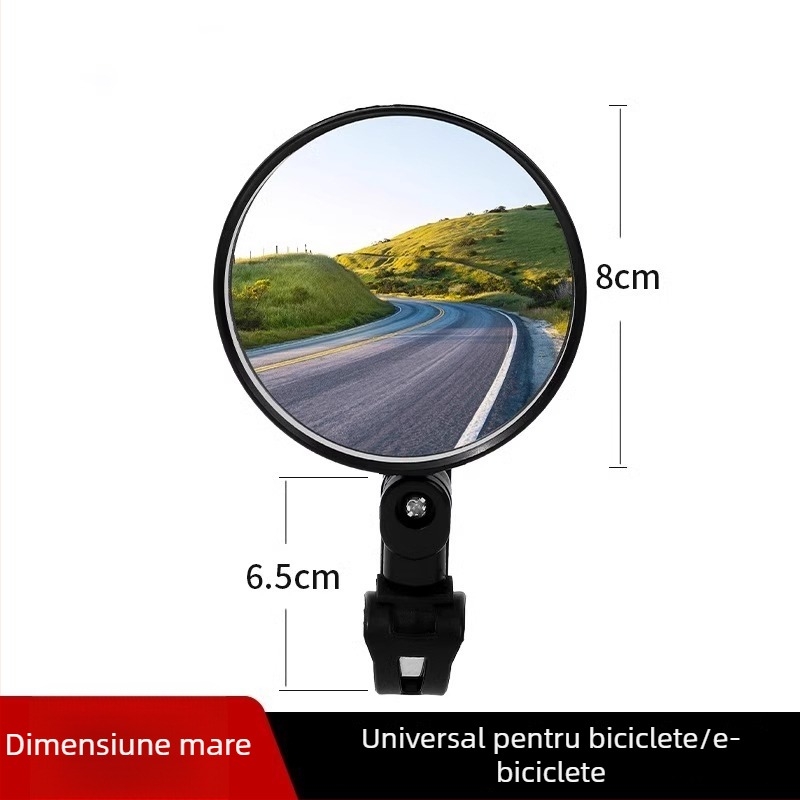 Oglindă retrovizoare pentru vehicule electrice și biciclete – rotundă, reglabilă, oglindă pentru zonele moarte cu unghi de vizualizare larg