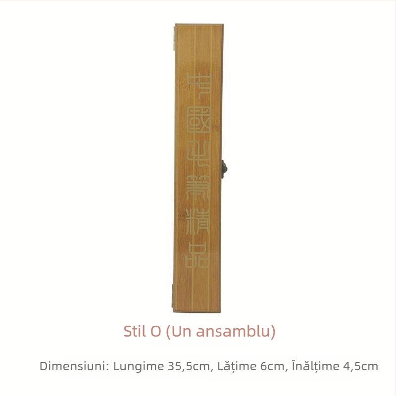 Cutie cadou din lemn, stil chinezesc nou, cu logo imprimat, potrivită pentru zile de naștere și Lună plină