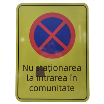 Semn de circulație, placă de aluminiu, film reflectorizant de grad tehnic, formă pătrată, grosime 2 mm, seria 525