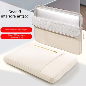 Qingxi Geantă internă pentru laptop — impermeabilă, rezistentă la uzură și protecție împotriva șocurilor; material Oxford; căptușeală poliester; stil urban minimalist