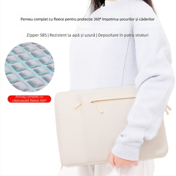 Qingxi Geantă internă pentru laptop — impermeabilă, rezistentă la uzură și protecție împotriva șocurilor; material Oxford; căptușeală poliester; stil urban minimalist