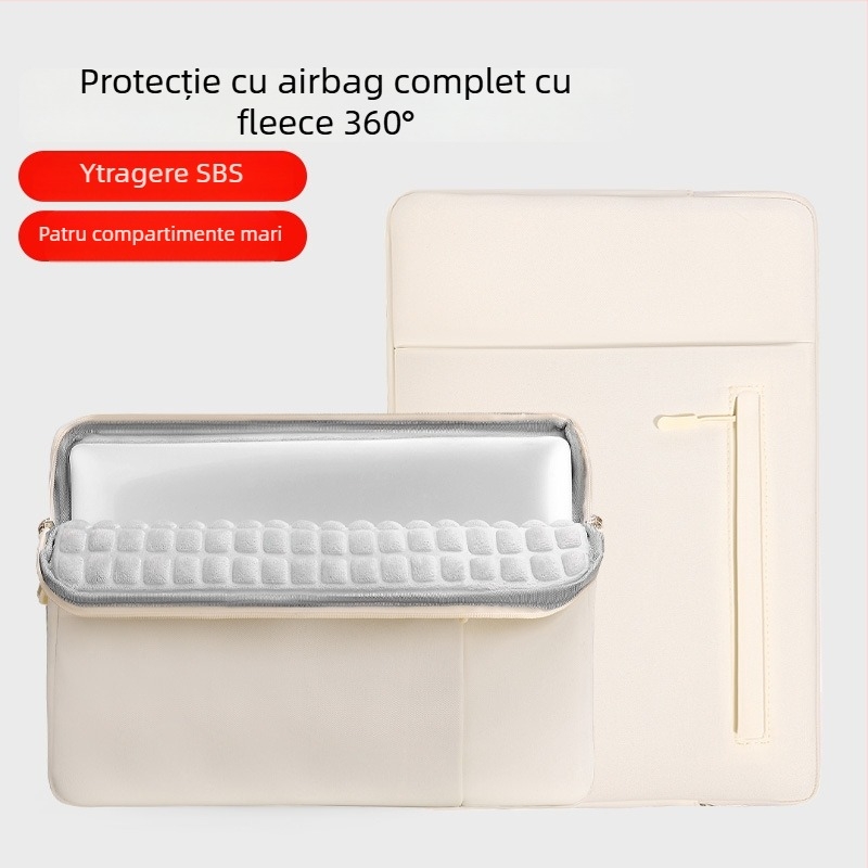 Qingxi Geantă internă pentru laptop — impermeabilă, rezistentă la uzură și protecție împotriva șocurilor; material Oxford; căptușeală poliester; stil urban minimalist