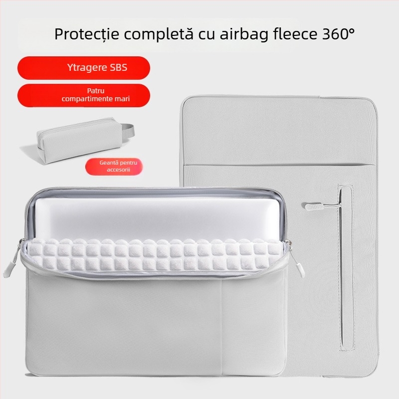 Qingxi Geantă internă pentru laptop — impermeabilă, rezistentă la uzură și protecție împotriva șocurilor; material Oxford; căptușeală poliester; stil urban minimalist