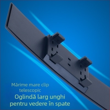 oglindă retrovizoare interioară cu unghi larg, lentilă sferică anti-reflexie, 12V, potrivire universală