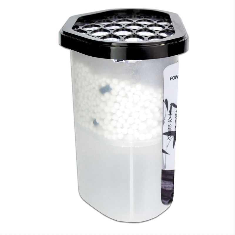 Cutie desicant cu cărbune activ pentru garderobă și cameră, 700 ml, miros bambus, combate mucegaiul și umezeala