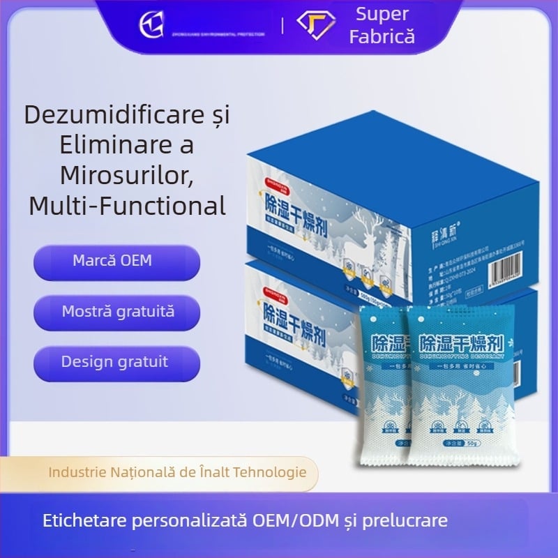Sacul de desicant pentru uz casnic – Uscare și control al umidității pentru garderobă și lenjerie, 500 g, ambalat în cutie, așezare pe Orizontală, Parfum: Natural