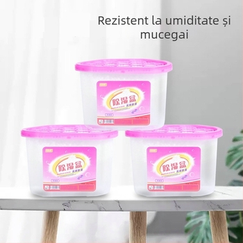 Cutie de umidificare pentru casă, pentru garderobă și cameră, desicant cu carbon activ, parfum de lămâie, set 72 buc, 260 g