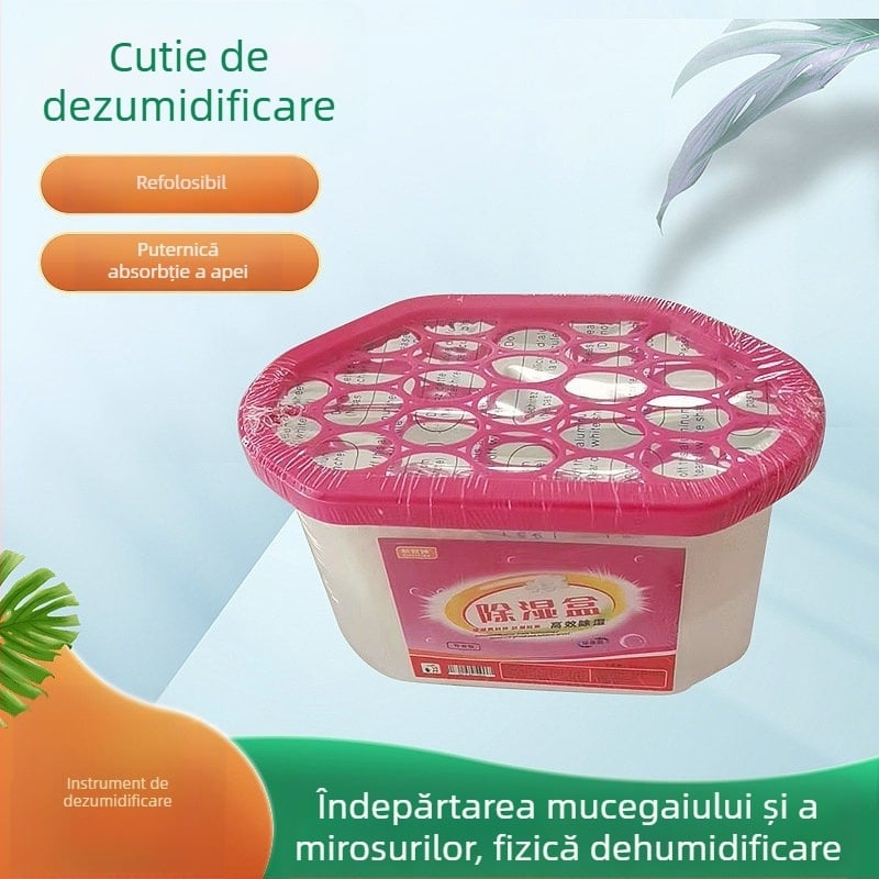 Cutie de umidificare pentru casă, pentru garderobă și cameră, desicant cu carbon activ, parfum de lămâie, set 72 buc, 260 g