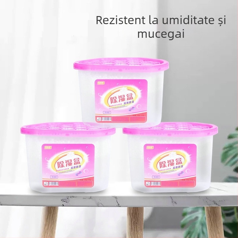 Cutie de umidificare pentru casă, pentru garderobă și cameră, desicant cu carbon activ, parfum de lămâie, set 72 buc, 260 g