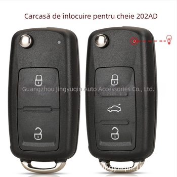 Carcasă de înlocuire a cheii pentru Volkswagen/Skoda/Seat – carcasă din ABS, lamă metalică a cheii, 45 g, fără telecomandă