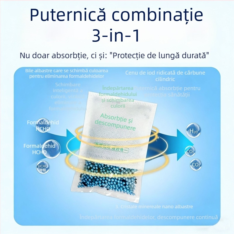 Pungă de bambus cu cărbune activ pentru eliminarea formaldehidelor, parfum natural, potrivită pentru camere, marca Release freshness
