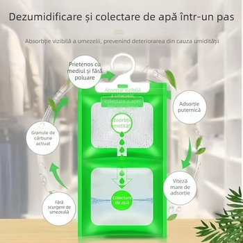 Pungă/desicant de umiditate pentru haine și dulap, de agățat, anti-umezeală și mucegire, pentru dormitor, model 27R