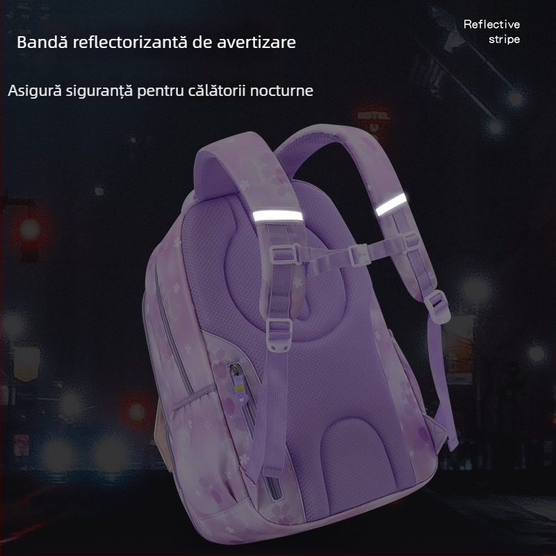 Rucsac școlar pentru elevi clasele 3-4: ușor, capacitate mare, impermeabil, protecție a coloanei, bretele cu pernă de aer