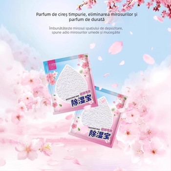 Desicant pentru garderob, tip sertar, cu parfum de piersică, absorbant de umiditate, 230 g