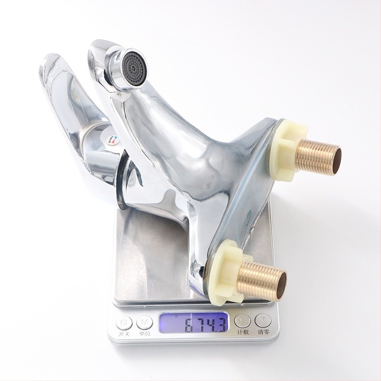 Robinet de chiuvetă pentru baie, model V3202, corp din aliaj de zinc, cartuș ceramic, amestec cald și rece, montaj pe blat