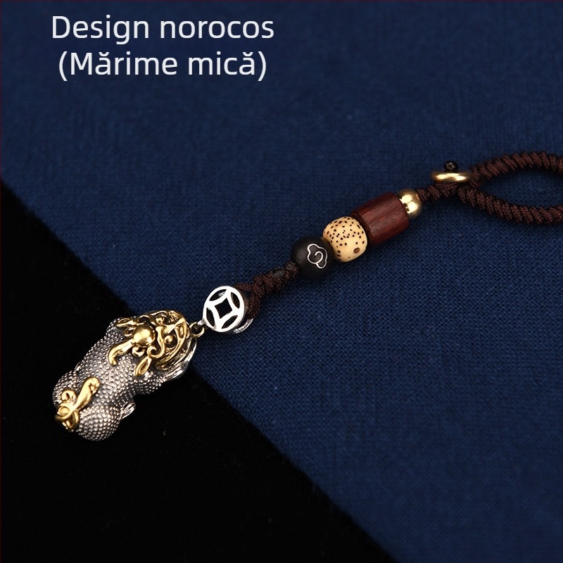 Breloc auto, șnur țesut manual, din cord, stil retro unisex, primăvara 2024