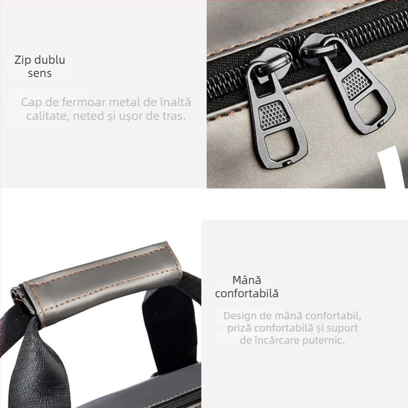 Rucsac unisex pentru drumeții în aer liber, din material membran, compartiment uscat/umed, rezistent la abraziune, anti-tăiere (Shengao)