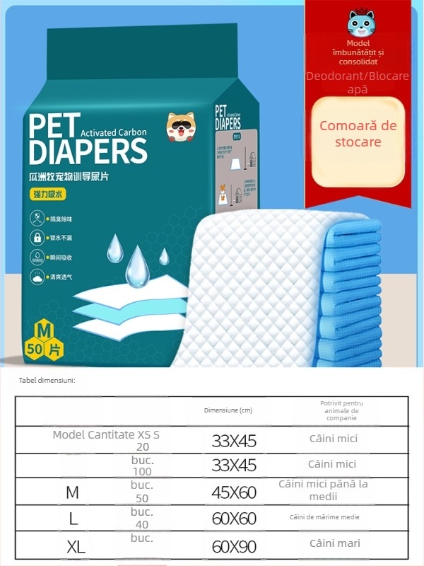 Tampoane de urină pentru animale de companie, pentru câini și pisici, 100 buc., țesătură nețesută, absorbante și neutralizante mirosuri