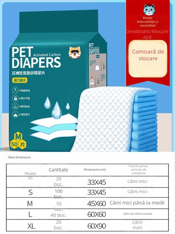 Tampoane de urină pentru animale de companie, pentru câini și pisici, 100 buc., țesătură nețesută, absorbante și neutralizante mirosuri