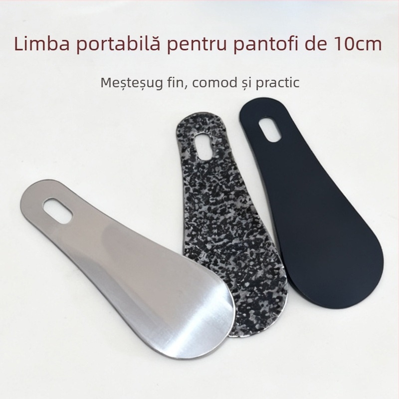Shoehorn din oțel inoxidabil, portabil, fără contact, design compact