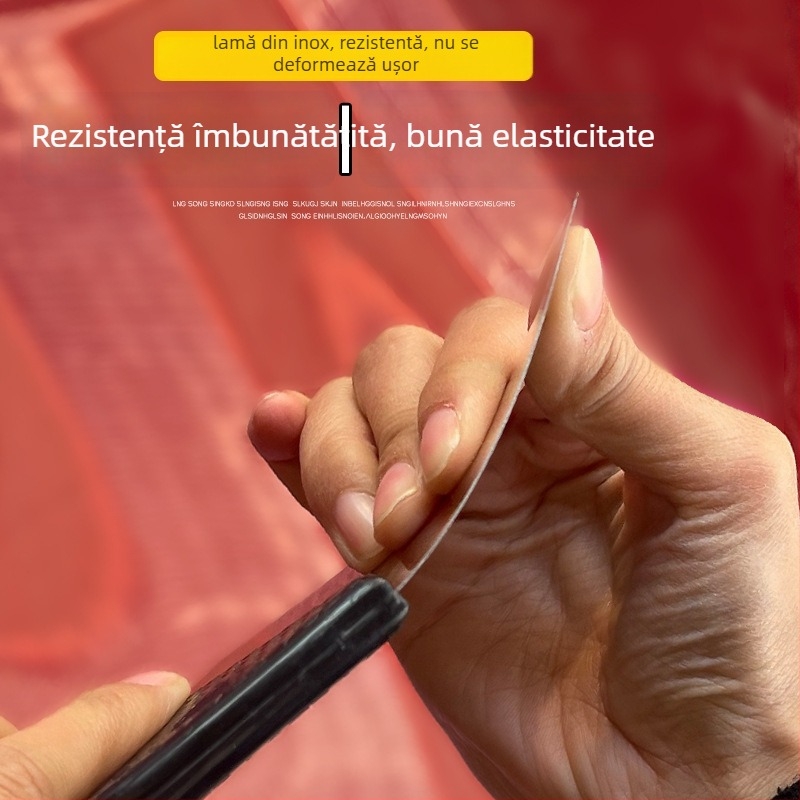 Unealtă de wrapping auto — mâner din plastic tehnic; racletă din oțel inoxidabil; rezistentă la temperaturi înalte
