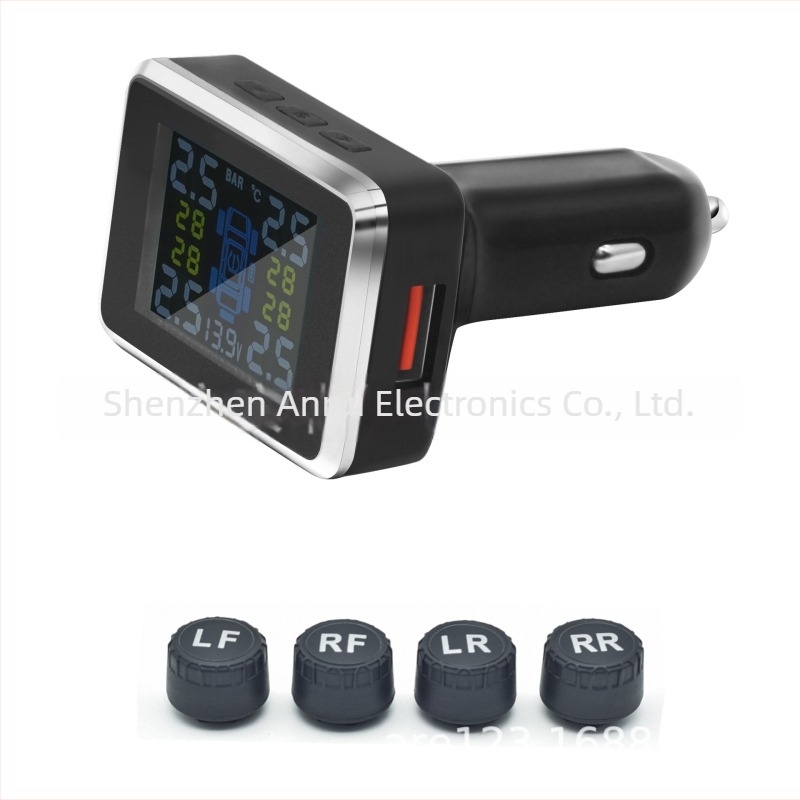 TPMS wireless cu afișaj independent pe patru roți, afișaj digital, interval 0-6 BAR, pentru sedan, SUV și camping-car