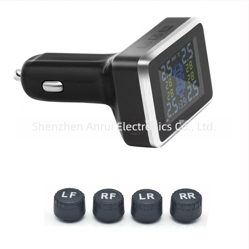 TPMS wireless cu afișaj independent pe patru roți, afișaj digital, interval 0-6 BAR, pentru sedan, SUV și camping-car