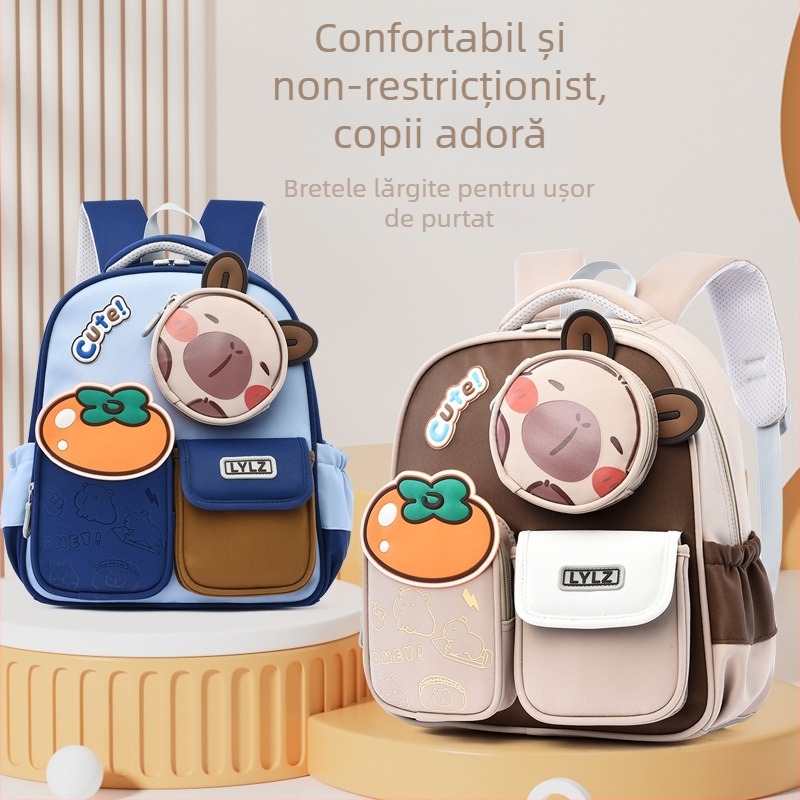 Rucsac de școală unisex cu imprimeu anime, material Oxford, căptușeală poliester, curele cu pernă de aer, design respirabil