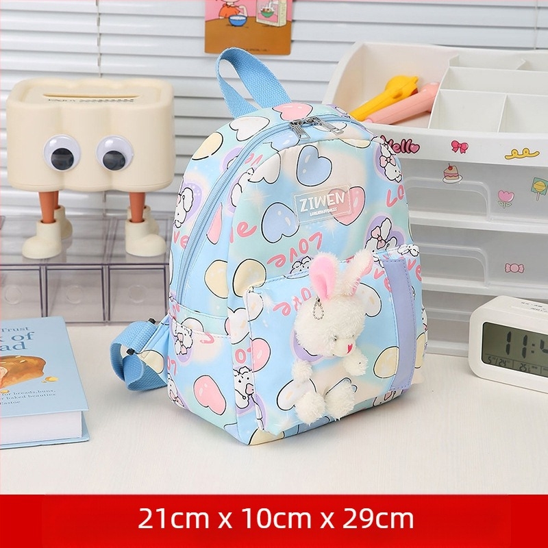 Rucsac pentru elevii de primar, cu stil drăguț desen animat; material nylon, respirabil, impermeabil, ultra-ușor; model anime; curea de umăr curbată.