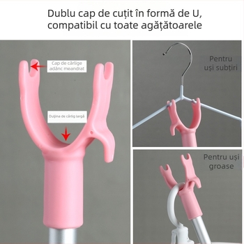 Meiliya Furcă pentru Haine din Aliaj de Aluminiu pentru Uscare pe Balcon