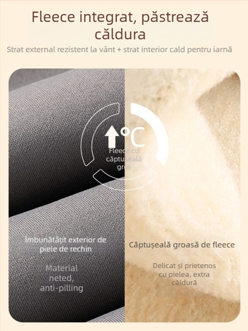 Colanți pentru fete, căptușiți cu fleece, groși, talie înaltă, lungime întreagă, nylon 93,6%