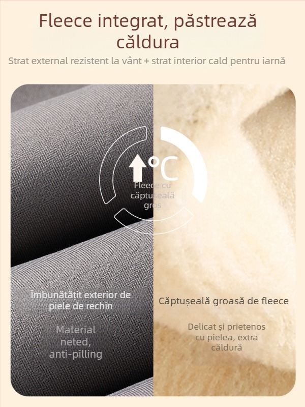 Colanți pentru fete, căptușiți cu fleece, groși, talie înaltă, lungime întreagă, nylon 93,6%