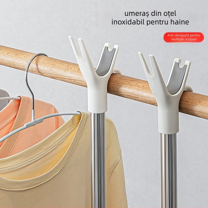 Bară extensibilă pentru uscat haine – PP + oțel inoxidabil, pentru balcon, stil modern minimalist, Box Happy House