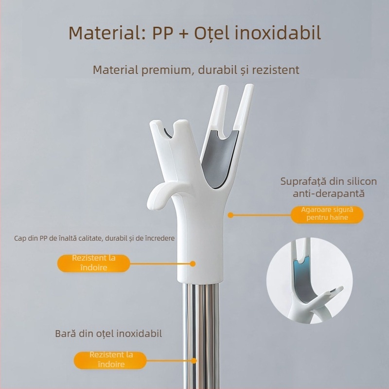 Bară extensibilă pentru uscat haine – PP + oțel inoxidabil, pentru balcon, stil modern minimalist, Box Happy House