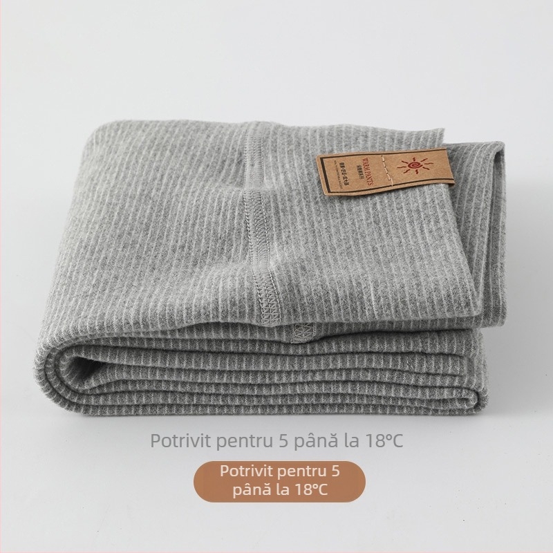 Pantaloni termici pentru copii din velur - în dungi, groși, talie medie, toamnă-iarnă, 62,5% poliester