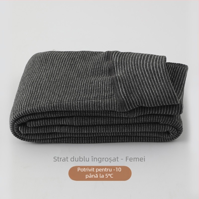 Pantaloni termici pentru copii din velur - în dungi, groși, talie medie, toamnă-iarnă, 62,5% poliester