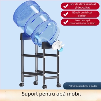 Suport pentru butoi mare de apă cu dispenser inversat, cadru creativ din oțel-carbon + ABS, podea, spații de depozitare: bucătărie, dormitor, living