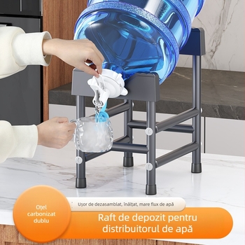 Suport pentru butoi mare de apă cu dispenser inversat, cadru creativ din oțel-carbon + ABS, podea, spații de depozitare: bucătărie, dormitor, living