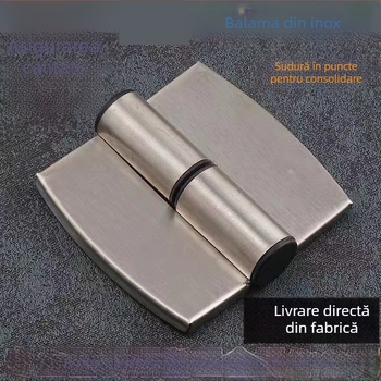 Set hardware pentru separator de toalete publice din oțel inoxidabil, cu balamale, încuietoare indicator și suporturi pentru picioare, finisaj wire drawing