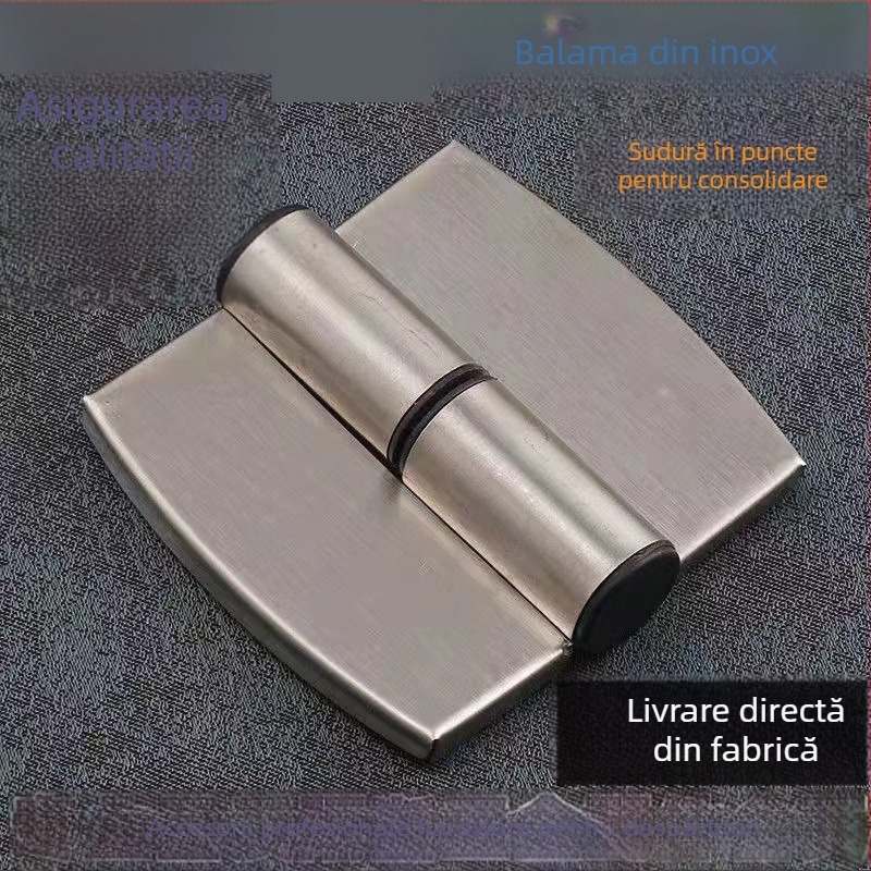 Set hardware pentru separator de toalete publice din oțel inoxidabil, cu balamale, încuietoare indicator și suporturi pentru picioare, finisaj wire drawing