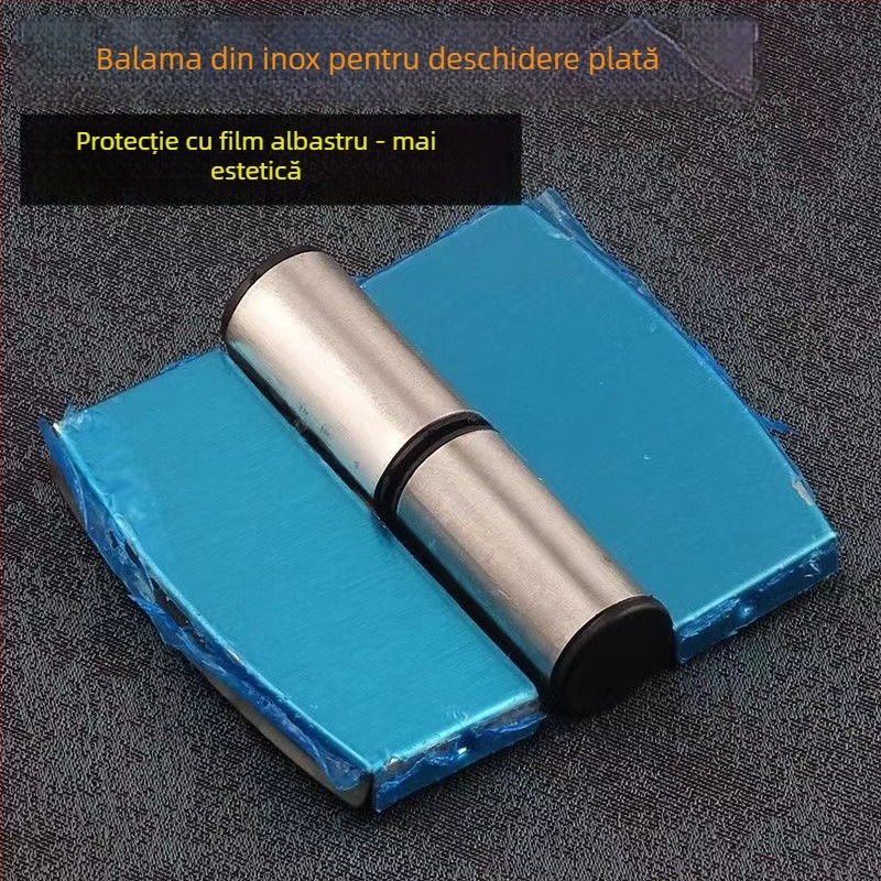 Set hardware pentru separator de toalete publice din oțel inoxidabil, cu balamale, încuietoare indicator și suporturi pentru picioare, finisaj wire drawing