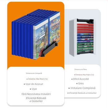 Suport pentru discuri de joc PS5 Slim Pro, Xbox și Switch – suport de masă ABS cu extensie