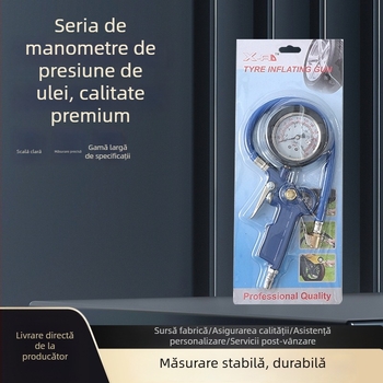 Chenqi manometru digital pentru pneuri auto, afișaj PSI, interval 0-220 psi, precizie 0,05, corp metalic