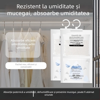 Sac atașabil de absorbție a umezelii pentru dulapuri și camere interioare – 80 g, fără miros, 100 buc./cutie